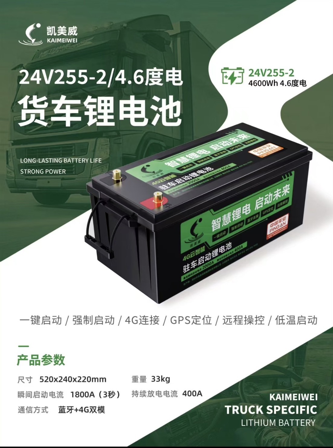 24V255-2 貨車啟動鋰電池完整產品介紹